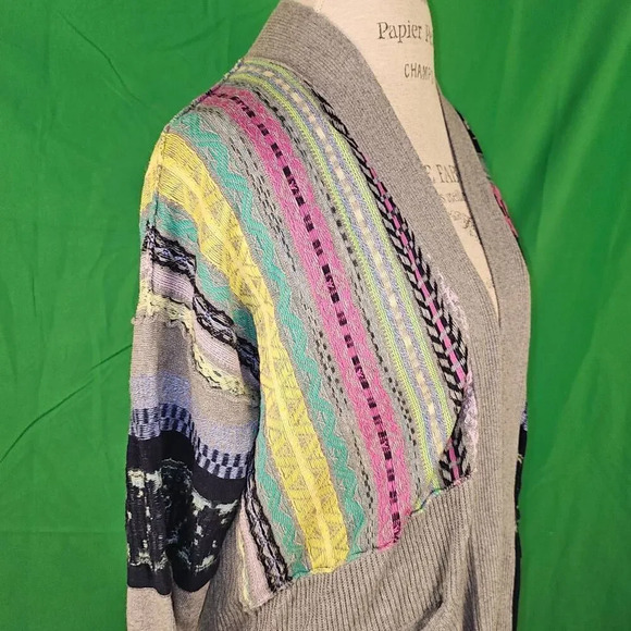 Daily Practice‎ Anthropologie Womens Contrast Knit Cardigan Sweater Small - Picture 4 of 6